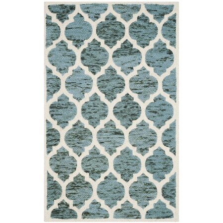 Safavieh Himalaya Small Rectangle Area Rug, Turquoise and Ivory - 4 x 6 ft. HIM121C-4